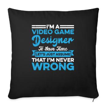 Video Game Designer - Sofakissenbezug 45 x 45 cm - Schwarz - Vorne