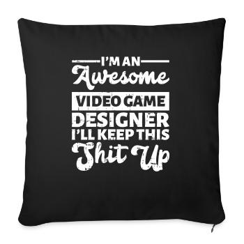 Video Game Designer - Sofakissenbezug 45 x 45 cm - Schwarz - Vorne