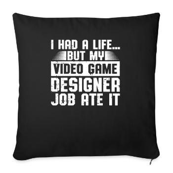 Video Game Designer - Sofakissenbezug 45 x 45 cm - Schwarz - Vorne