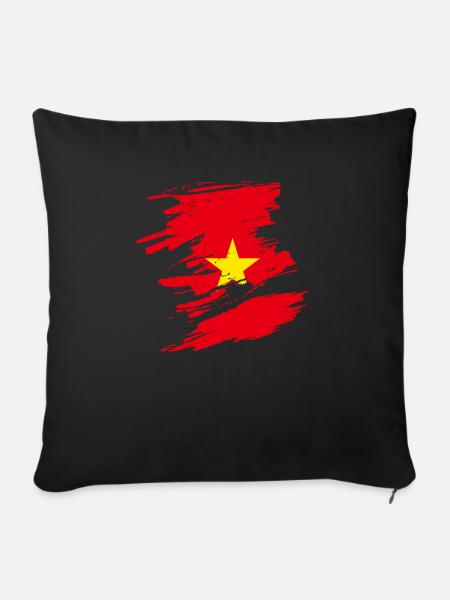 Vietnam - Sofakissenbezug 45 x 45 cm - Schwarz