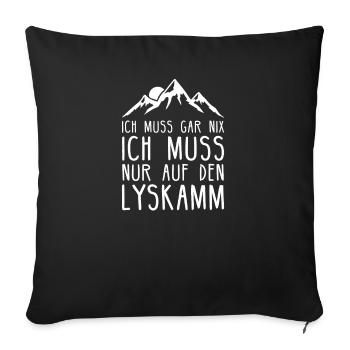 Lyskamm I Berg in der Schweiz für Wanderer - Sofakissenbezug 45 x 45 cm - Schwarz - Vorne