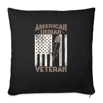 Native American Indian Indigenous Pride History - Sofakissenbezug 45 x 45 cm - Schwarz - Vorne