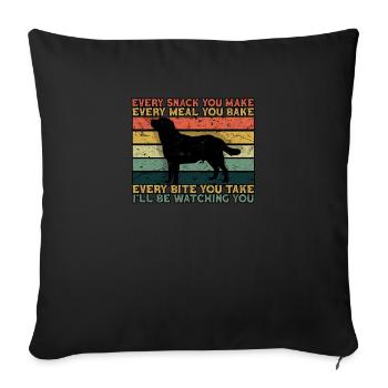 Every snack you make Every meal you bake Every - Sofa pillowcase 17,3'' x 17,3'' (45 x 45 cm) - black - Front