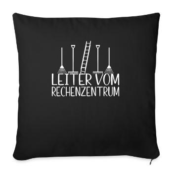 Lustiges Leiter vom Rechenzentrum Gartenarbeit Frü - Sofakissenbezug 45 x 45 cm - Schwarz - Vorne