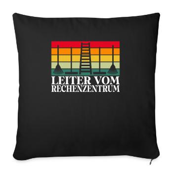 Lustiges Leiter vom Rechenzentrum Gartenarbeit Frü - Sofakissenbezug 45 x 45 cm - Schwarz - Vorne