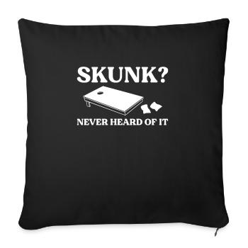 Skunk? Cornhole Shirt Geschenk - Sofakissenbezug 45 x 45 cm - Schwarz - Vorne