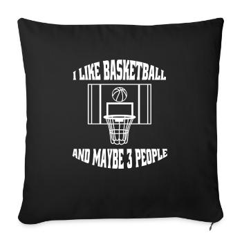 Basketball lovers Club Basketballer Basketball - Sofa pillowcase 17,3'' x 17,3'' (45 x 45 cm) - black - Front