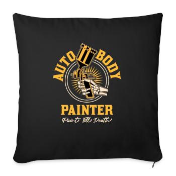 Peintre de carrosserie Mécanicien automobile Peintre de voiture - Housse de coussin décorative 45 x 45 cm - noir - Devant
