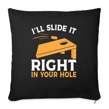 Cornhole Player Player Bean Bag Sackloch - Housse de coussin décorative 45 x 45 cm - noir - Devant