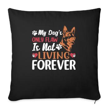 Le seul défaut du berger allemand - Housse de coussin décorative 45 x 45 cm - noir - Devant