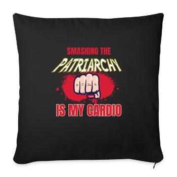Frauen Gleichberchtigung Design und Feminist - Sofakissenbezug 45 x 45 cm - Schwarz - Vorne