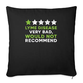 Lyme Disease Warrior Lyme Disease Awareness Month - Sofa pillowcase 17,3'' x 17,3'' (45 x 45 cm) - black - Front