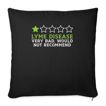 Lyme Disease Warrior Lyme Disease Awareness Month - Sofa pillowcase 17,3'' x 17,3'' (45 x 45 cm) - black - Front