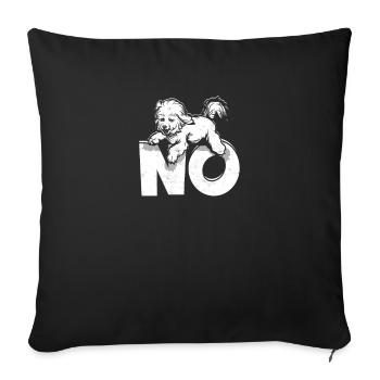 No - puppy - Sofa pillowcase 17,3'' x 17,3'' (45 x 45 cm) - black - Front