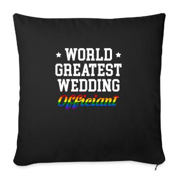 World Greatest Wedding Officiant LGBT Shirt - Sofakissenbezug 45 x 45 cm - Schwarz - Vorne