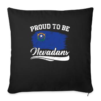 Proud To Be Nevadans USA America I Love Nevada - Sofa pillowcase 17,3'' x 17,3'' (45 x 45 cm) - black - Front