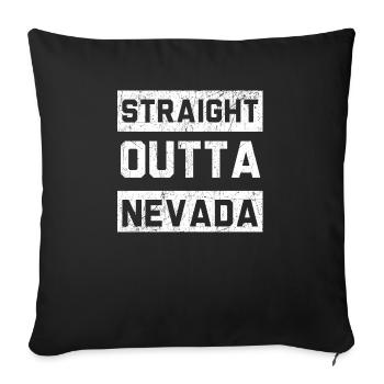 Straight Outta Nevada USA America Nevadans - Sofa pillowcase 17,3'' x 17,3'' (45 x 45 cm) - black - Front
