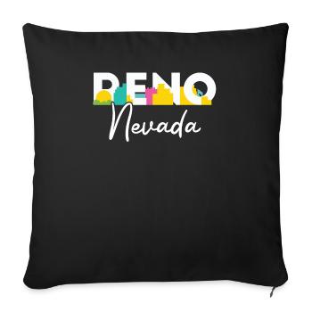 Reno Nevada USA America Nevadians Nevadans - Sofa pillowcase 17,3'' x 17,3'' (45 x 45 cm) - black - Front