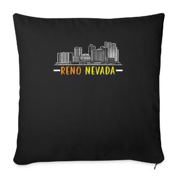 Reno Nevada USA America Nevadians Nevadans - Sofa pillowcase 17,3'' x 17,3'' (45 x 45 cm) - black - Front