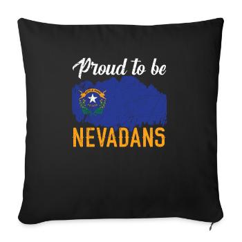 Proud To Be Nevadans USA America I Love Nevada - Sofa pillowcase 17,3'' x 17,3'' (45 x 45 cm) - black - Front