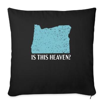 Is This Heaven Oregon USA America Oregonians - Sofa pillowcase 17,3'' x 17,3'' (45 x 45 cm) - black - Front