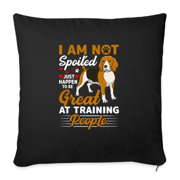 Beagle je ne suis pas gâté drôle - Housse de coussin décorative 45 x 45 cm - noir - Devant