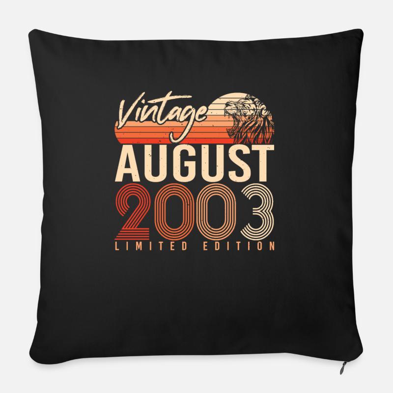 Legend August 2003 - Sofa pillowcase 17,3'' x 17,3'' (45 x 45 cm) - black