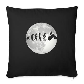 Evolution Quad Shirt Cadeau Lune - Housse de coussin décorative 45 x 45 cm - noir - Devant