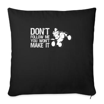 Ne me suivez pas, vous ne le ferez pas Quad Shirt - Housse de coussin décorative 45 x 45 cm - noir - Devant