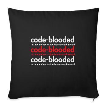 Code Blooded Programmer Coding Computer Science - Sofakissenbezug 45 x 45 cm - Schwarz - Vorne