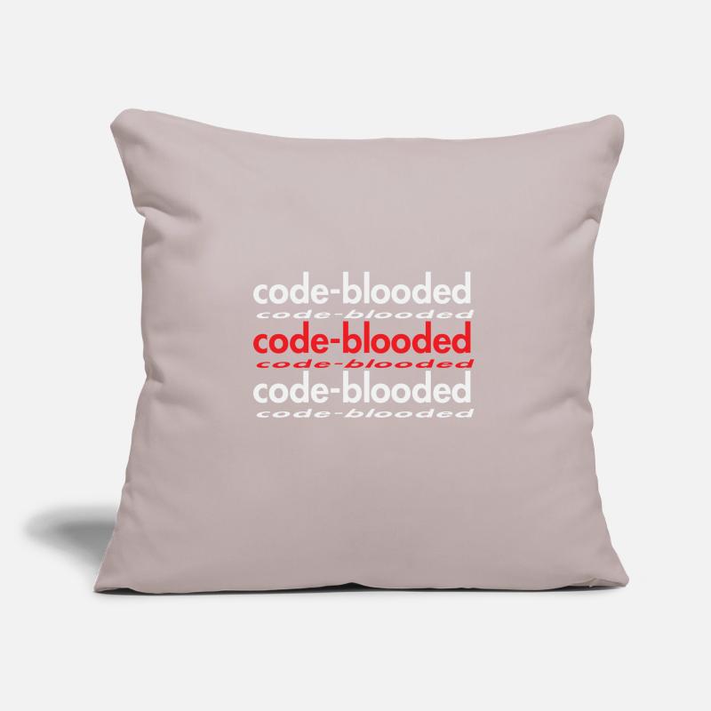 Code Blooded Programmeur Codage Informatique Housse de coussin décorative 45 x 45 cm
