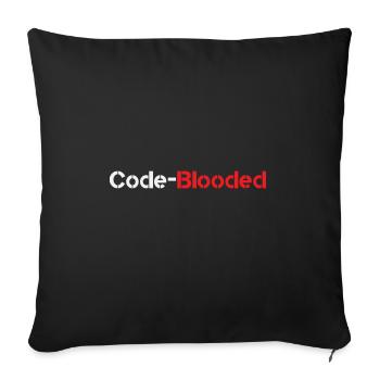 Code Blooded Programmer Coding Computer Science - Sofakissenbezug 45 x 45 cm - Schwarz - Vorne