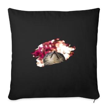 Katze Kätzchen Britisch Kurzhaar Lustig Süß Girl - Sofakissenbezug 45 x 45 cm - Schwarz - Vorne