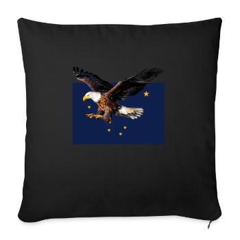 Alaska Gift USA Nature Bear Denali Grizzly Forest - Sofa pillowcase 17,3'' x 17,3'' (45 x 45 cm) - black - Front