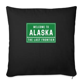 Alaska - Sofa pillowcase 17,3'' x 17,3'' (45 x 45 cm) - black - Front