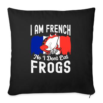 France Gift Paris French French Monaco - Sofa pillowcase 17,3'' x 17,3'' (45 x 45 cm) - black - Front
