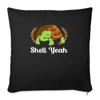 Turtle - Sofa pillowcase 17,3'' x 17,3'' (45 x 45 cm) - black - Front