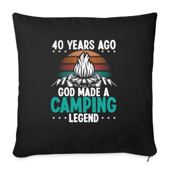 40 Year Old Camping Legend Scout 40Birthday Camper - Sofakissenbezug 45 x 45 cm - Schwarz - Vorne