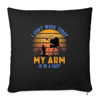 Pêche à la ligne Pêche Allégation - Housse de coussin décorative 45 x 45 cm - noir - Devant