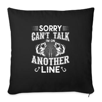 Fish Angel Fishing Claim - Sofa pillowcase 17,3'' x 17,3'' (45 x 45 cm) - black - Front