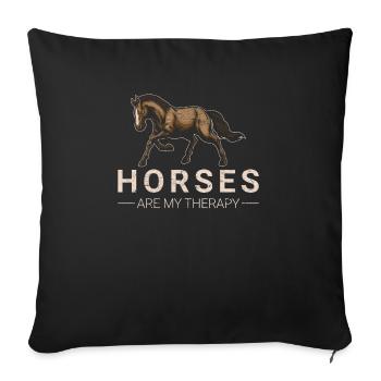 La prudence peut parler spontanément des requins-baleines - Housse de coussin décorative 45 x 45 cm - noir - Devant