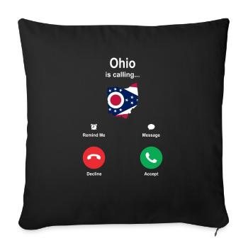 Visit to Ohio Gift - Sofa pillowcase 17,3'' x 17,3'' (45 x 45 cm) - black - Front