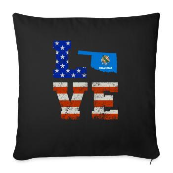 Liebes oklahoma-geschenk - Sofakissenbezug 45 x 45 cm - Schwarz - Vorne