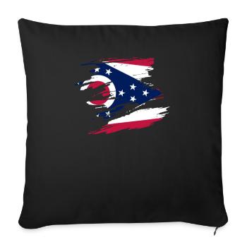Ohio Reist Geschenk - Sofakissenbezug 45 x 45 cm - Schwarz - Vorne