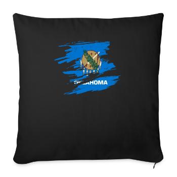 Oklahoma travel gift - Sofa pillowcase 17,3'' x 17,3'' (45 x 45 cm) - black - Front