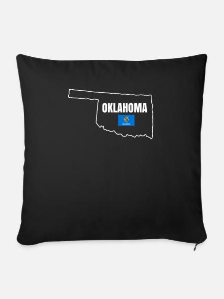 Oklahoma haus geschenk - Sofakissenbezug 45 x 45 cm - Schwarz