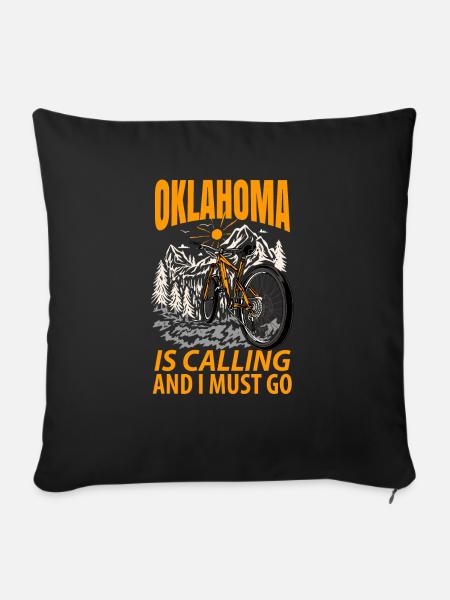 Reisendes Oklahoma geschenk - Sofakissenbezug 45 x 45 cm - Schwarz