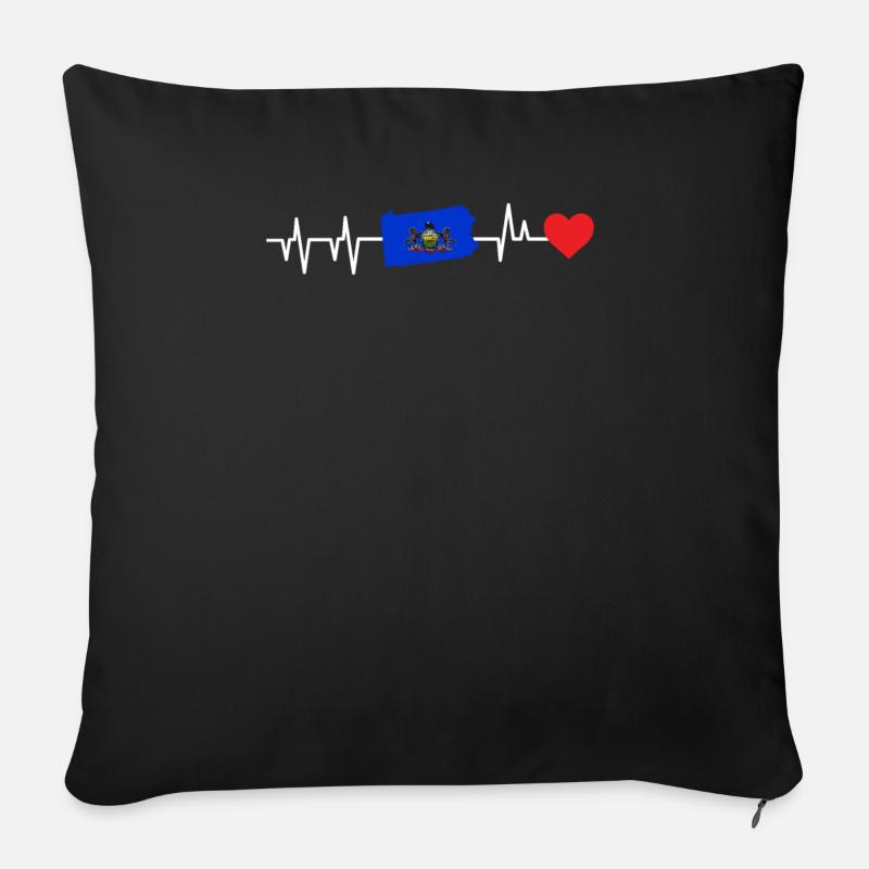 Pennsylvania-herzschlag-geschenk - Sofakissenbezug 45 x 45 cm - Schwarz