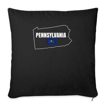Pennsylvanie Home Gift - Housse de coussin décorative 45 x 45 cm - noir - Devant