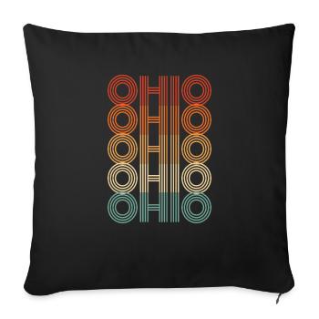 Cadeau des résidents de l’Ohio - Housse de coussin décorative 45 x 45 cm - noir - Devant